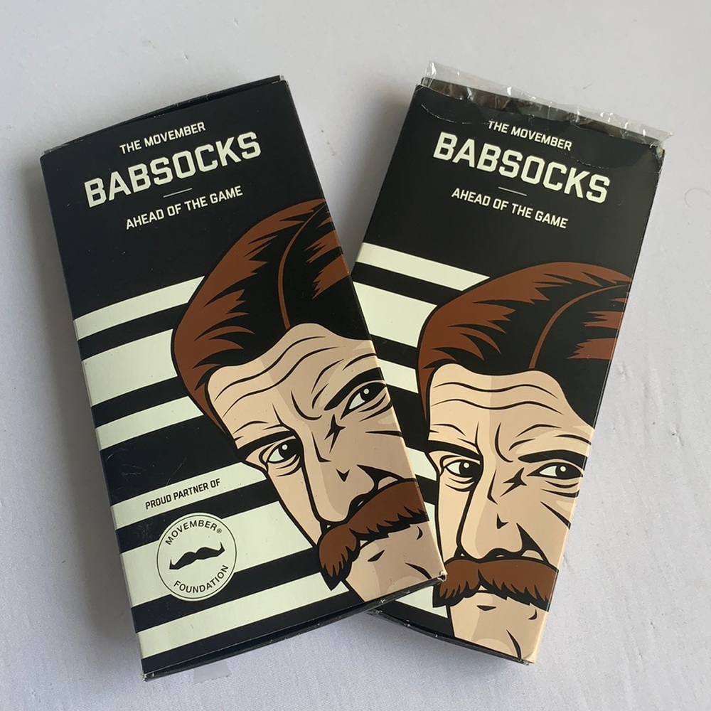 Mike Babcock Socks Movember Black and White .